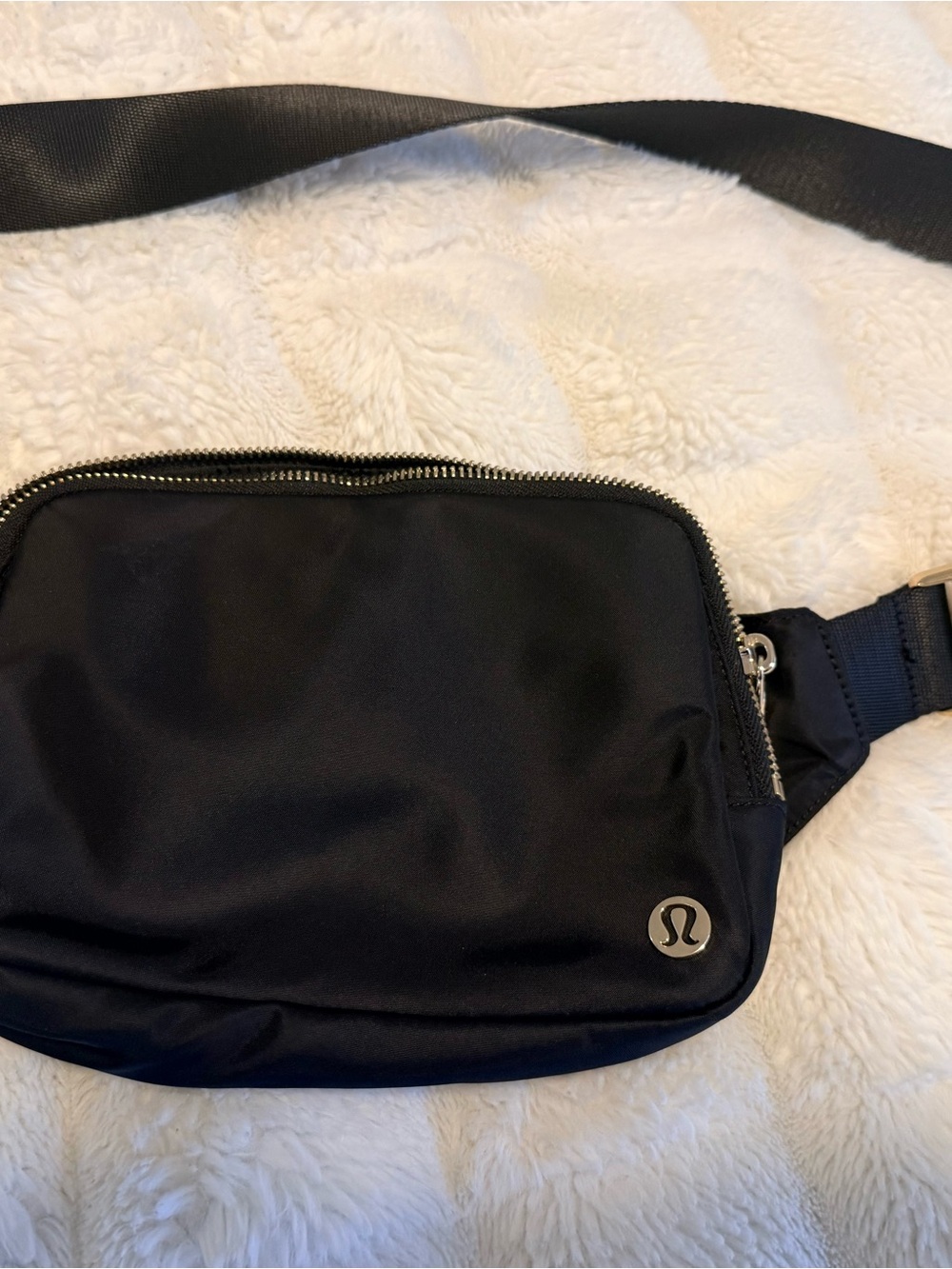 lululemon athletica Black Everywhere Belt Bag 2L with Gold Hardware